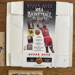 1992-93 Upper Deck NBA Basketball High Series EMPTY BOX Michael Jordan Bulls Larry Bird Large Card