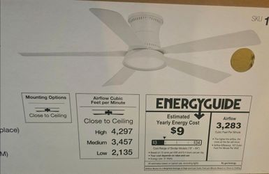 52" Indoor/Outdoor White Ceiling Fan w/Light