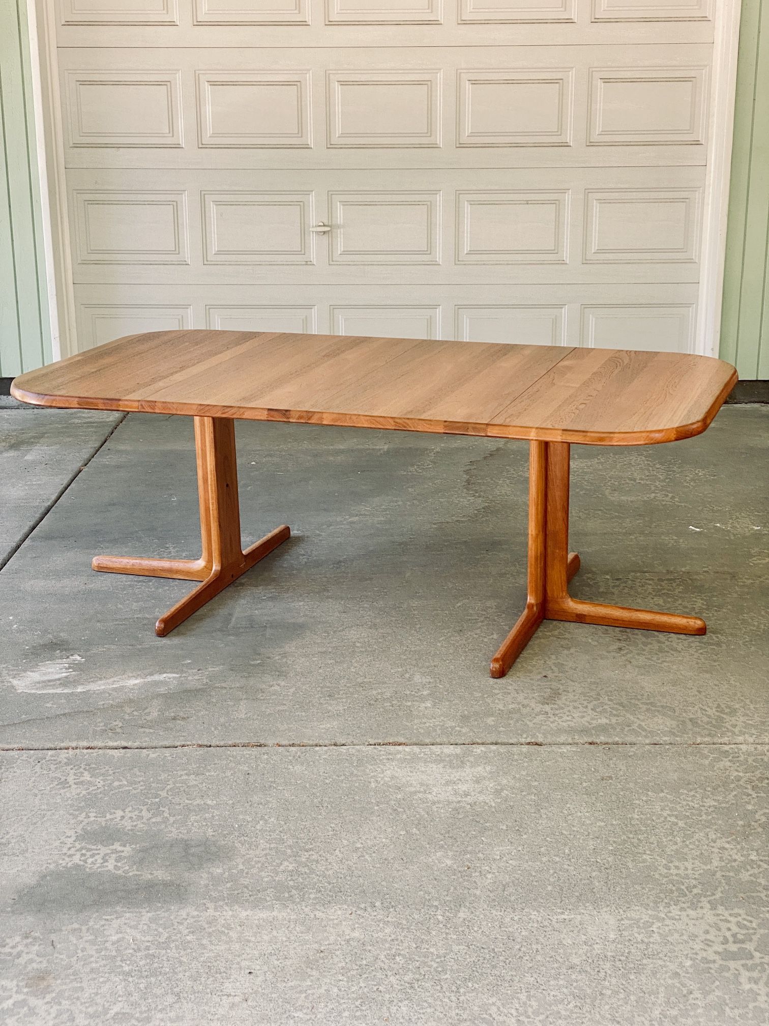 Restored Mid Century Solid Teak Dining Table