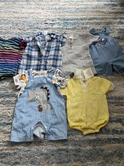 👶 3 Month Boys Romper Bundle – 6 Pieces – $15
