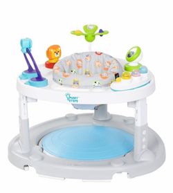 Smart Steps by Baby Trend Bounce N' Glide 3-in-1 Activity Center Walker Stem Learning Toys - Safari Toss: Adjustable Height, Snack Tray