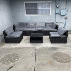 7pc Patio Furniture Outdoor Sectional Set