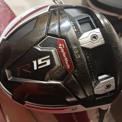 Golf Club Right-Handed TaylorMade R15 Driver 460cc 12* Adjustable Regular-Flex Great Condition