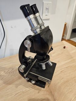 Vintage Bausch & Lomb Binocular Microscope.