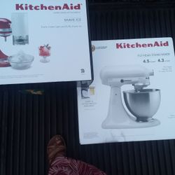 Kitchen Aid Tilt-Head Stand Mixer W/ Ice Shaver Attachment 