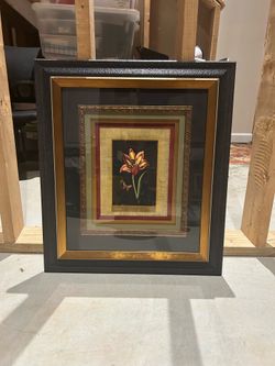 Set of 4 Matching Art Effects Ornate Tulip Prints