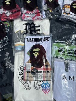 Bape Burberry white shirt size medium, brand new.