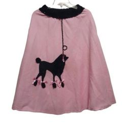 50's Pink Skirt , Rock & Roll Costume,  Adult Woman's Halloween Costume. Size  Adult Standard.  (New)