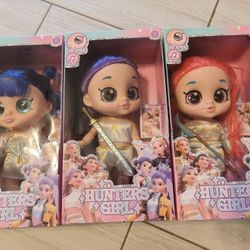 3pcs K-Pop Demon Hunter Cosplay Doll Collectible Figure Light And Singing-Rumi Mira Zoey