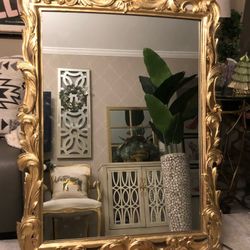 Very  Gorgeous  Antique Wood Mirror 