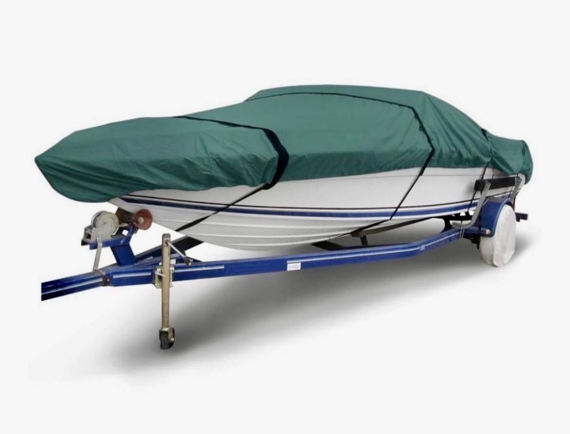 🆕 Budge American Flagship Ripstop Boat Cover, Fits V-Hull Fishing Boats, Hunter Green, 14" x16 "Long (Beam Width Up to 90") 🆕✅ Retails $320.40