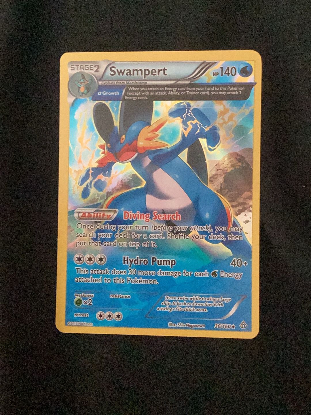 Swampert alpha xy primal clash 36/160 lp 