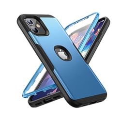 Compatible with iPhone 12 & iPhone 12 Pro Case, Shockproof Case with Built-in Screen Protector Full Body Rugged Protective Heavy Duty Cover for iPhone