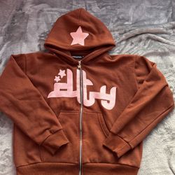 Brown And Pink Divide The Youth Hoodie 