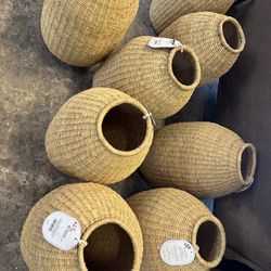 Woven basket vase $18 each