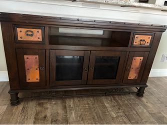 Solid wood entertainment center