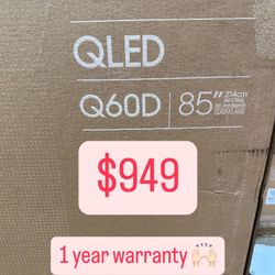 SAMSUNG 85-Inch Class QLED 4K Q60D Series Quantum HDR, Dual LED, Object Tracking Sound Lite, Q-Symphony, Motion Xcelerator, Gaming Hub, Smart TV with 