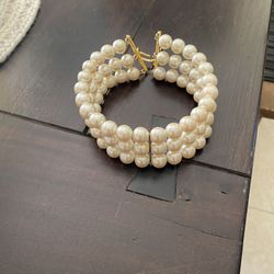 Faux Pearl Designer Choker