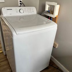 Samsung - 4.0 Cu. Ft. High-Efficiency Top Load Washer and 7.2 Cu. Ft. Gas dryer w sensory dry
