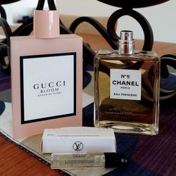 CHANEL, GUCCI & LOUIS VUITTON perfume