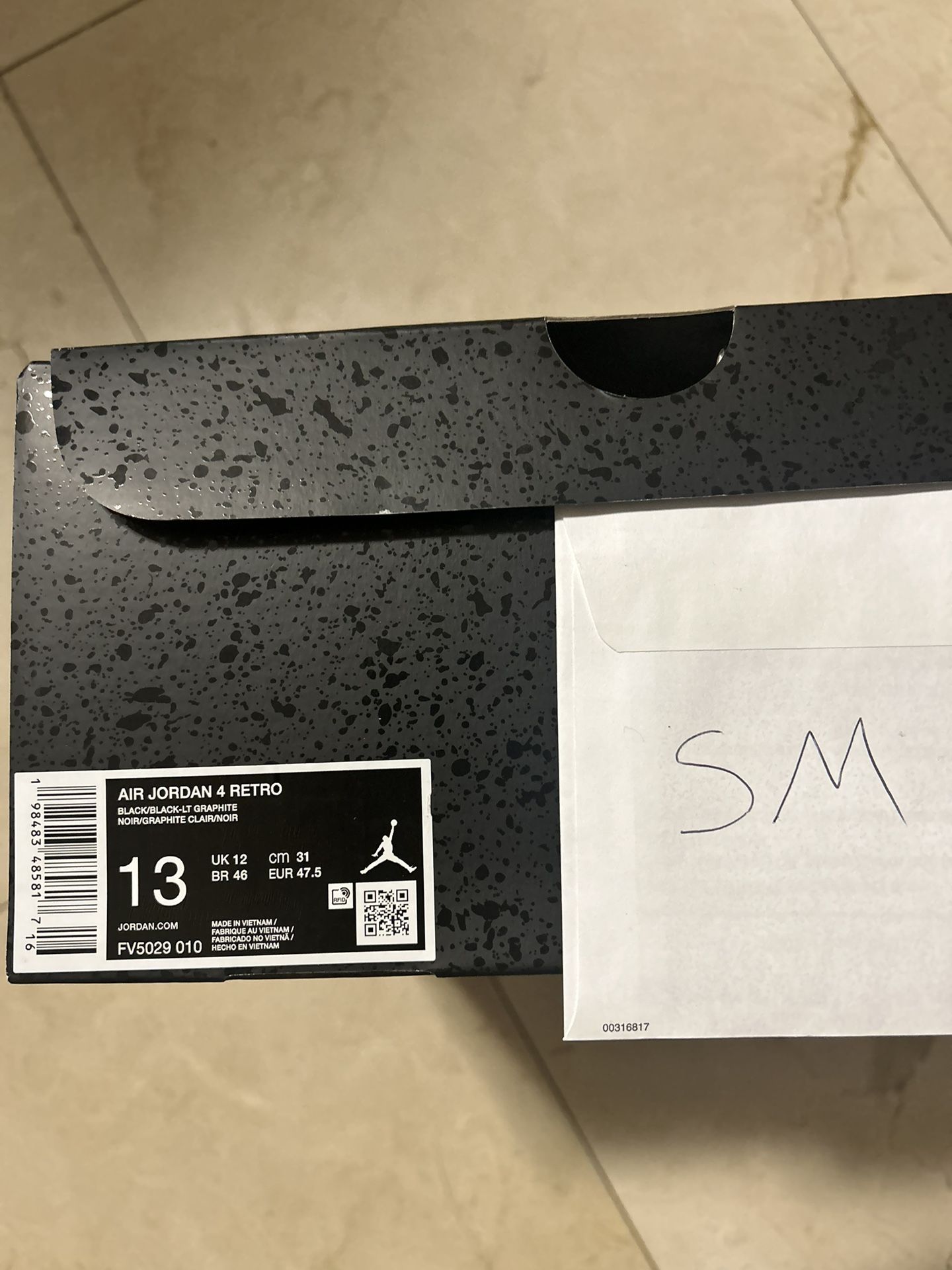 Mens Nike Air Jordan Black Cat 4 IV Size 13 With Email Receipt 