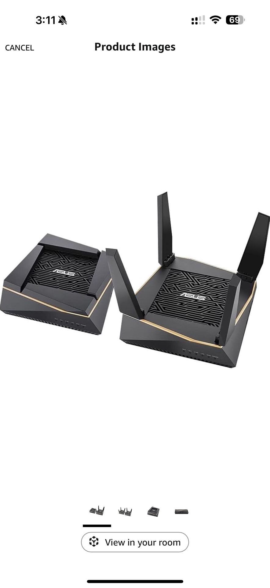 2 Pack ASUS RT-AX92U WiFi 6 Gaming Router