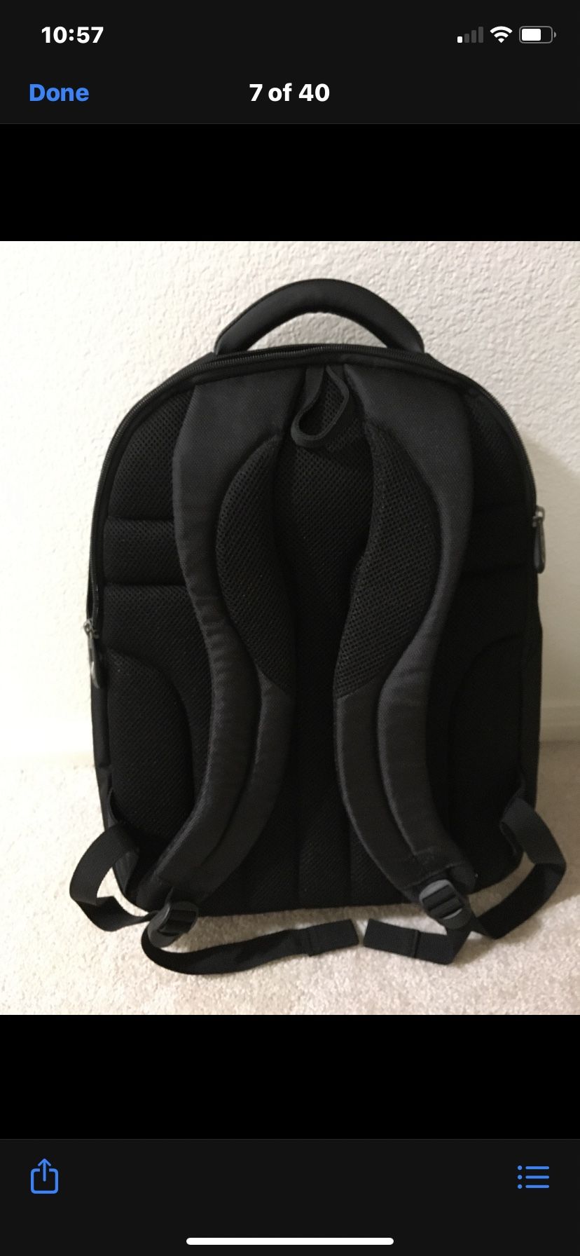 Samsonite black laser laptop tote back backpack