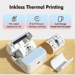Mini Pocket Sticker Printer, Portable Thermal BT Photo Printing for Study Notes, DIY, Diary, Pictures, Labels