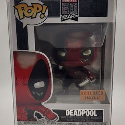 Funko POP Marvel 80 Years Deadpool Metallic #590 Box Lunch Exclusive W/Protector 🔥