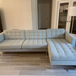 IKEA MORABO Sectional Sofa – 4-Seat, Light Green $389