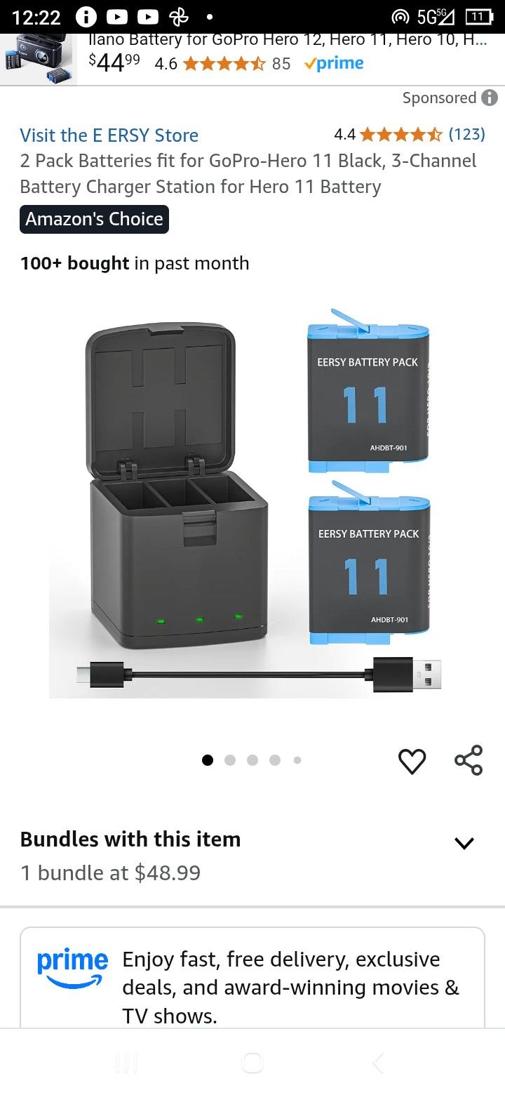 2Pac Battery Fit For A GoPro Hero 