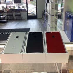 iPhone 8+ 64GB Silver/Black/Red Great Condition 