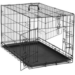 Large Double Doors, Metal Foldable Pet Cage 