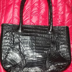 Francesco Santoro Beverly Hills  Cocodile Leather Bag Womens 