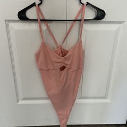 Closie Pink Tank top Bodysuit