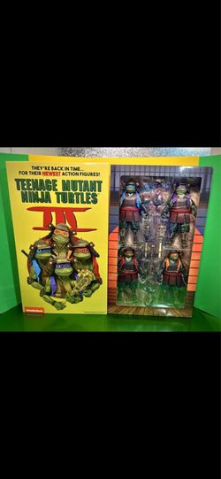 NECA TMNT III Movie 4-Pack – Factory Sealed – Rare Collector Set