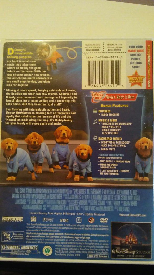 Disney Kids Dvd Bundle Air Buddies Snow Buddies Space Buddies - Dog Movies  for Sale in Amesbury, MA - OfferUp