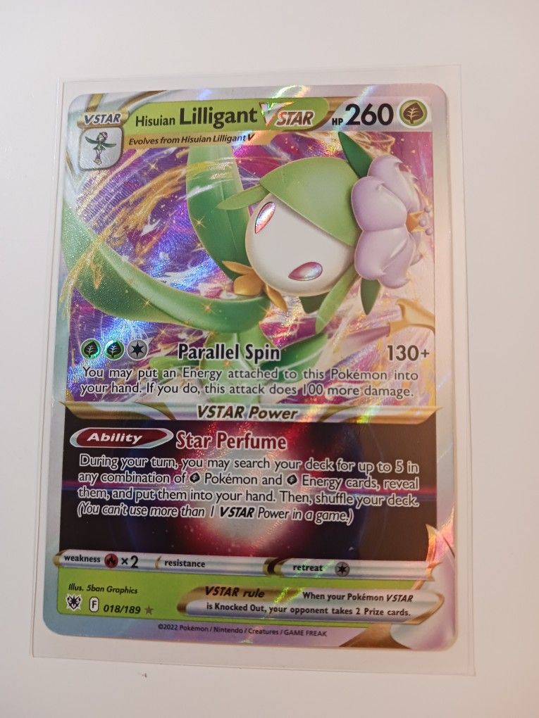 hisuian lilligant pokemon card V Astral Radiance Alt Art 163/189 CGC 9 – TBC Games this attack does 100 more damage 2021 Pokemon Astral Radiance Hisuian