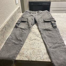 Grey Denim Skinny Jeans