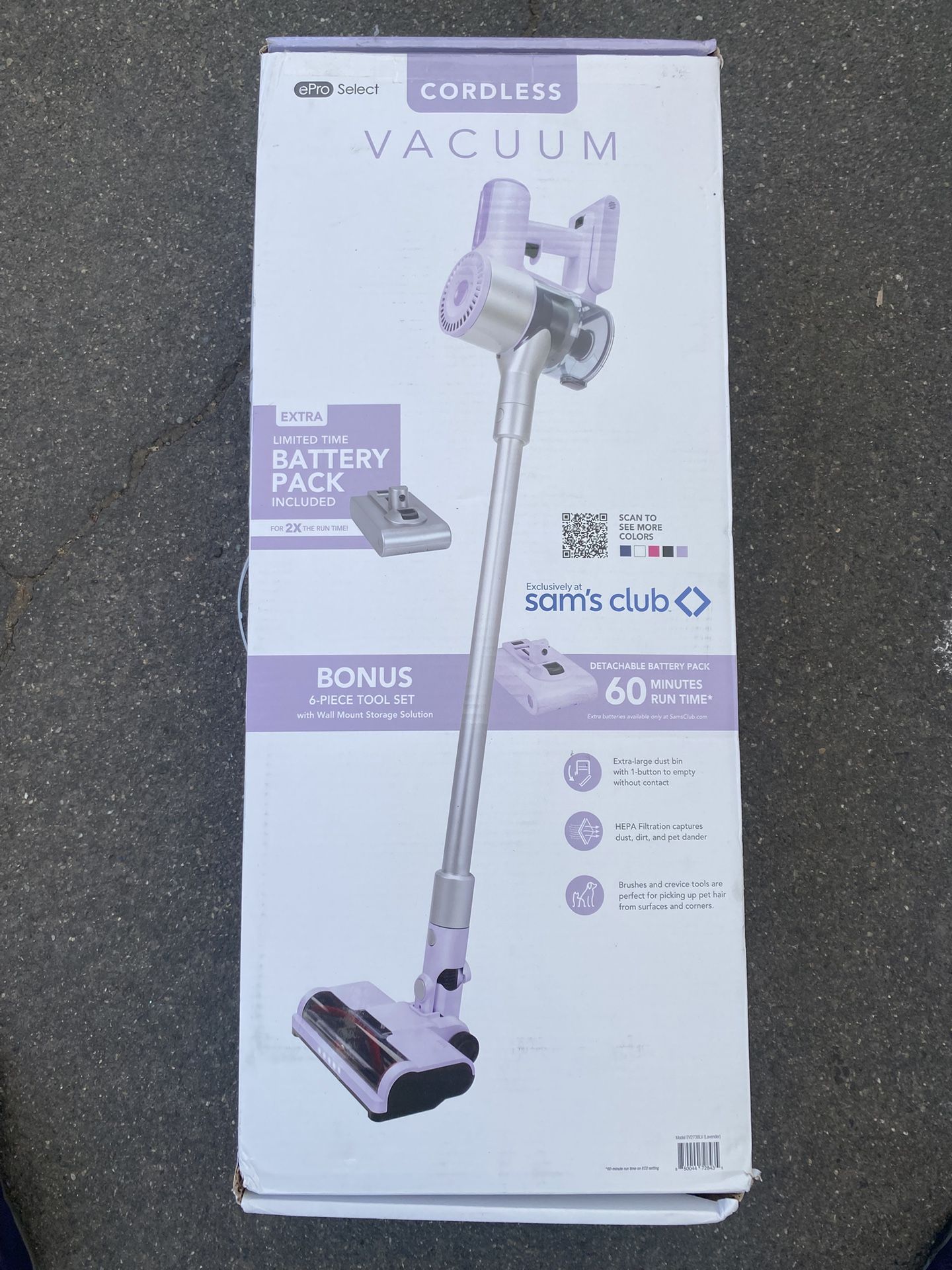 Cordless Vacuum Lavender Color