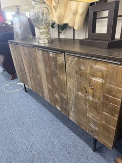 Rustic Wood Sideboard Buffet Cabinet