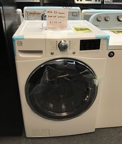 New scratch and dent kenmore front load washer. 1 year warranty