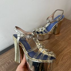 Jeffrey Cambell US 10 Chunky Heels Silver Women