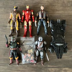 Hasbro Marvel Legends Wolverine Iron Man Star Wars Black Series LEGO Batman Figure Toy Lot