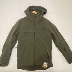 North Face Snow Jacket (Taupe green) Small