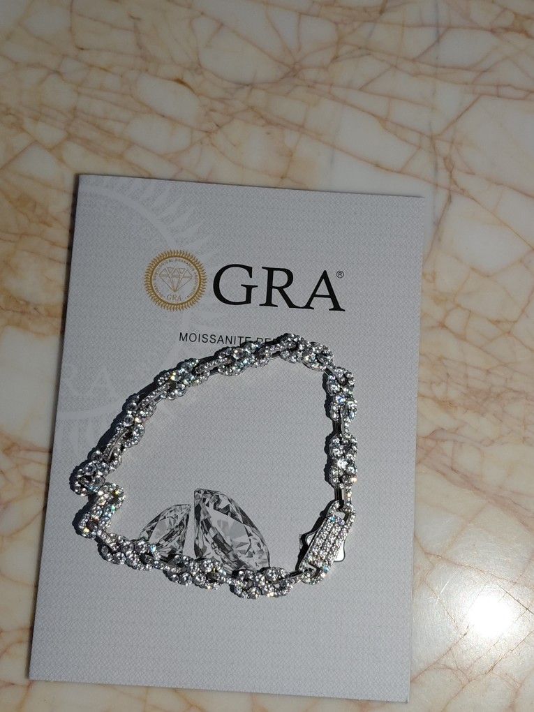 Silver Moissanite Bracelet 