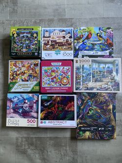 Lot of 9 Jigsaw Puzzles *Read Description