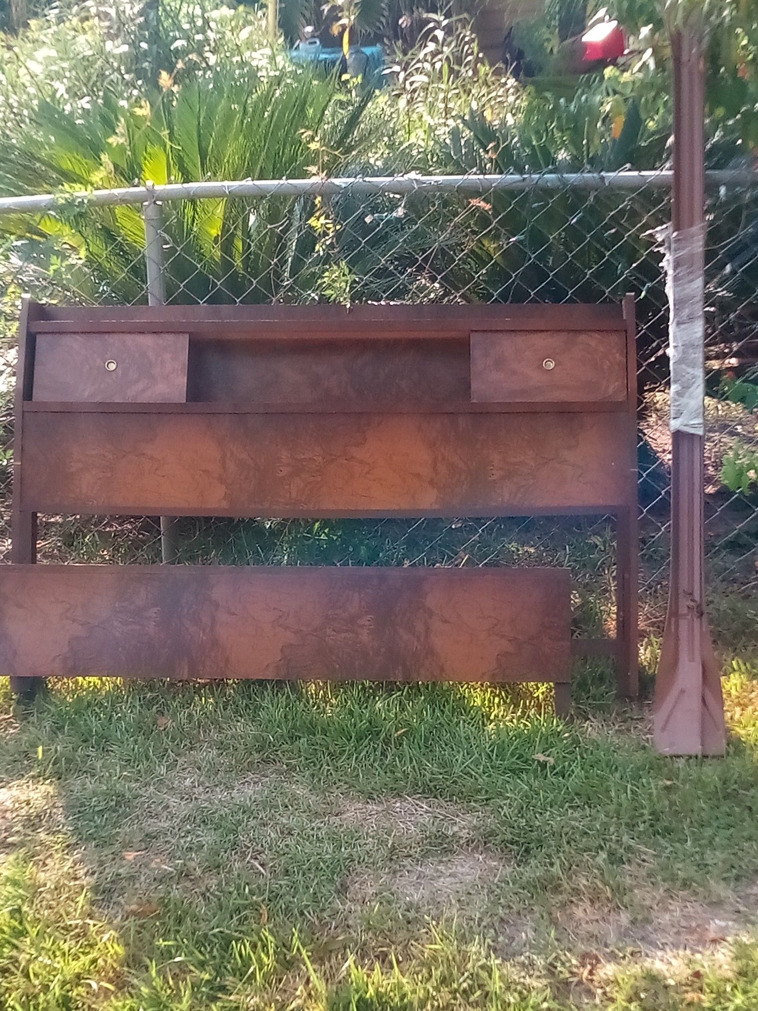 Vintage twin bed frame with head board and foot board