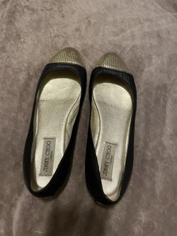 Jimmy Choi Gold Flats