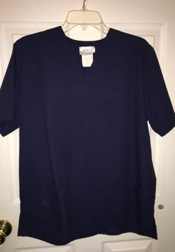 Navy Blue Scrub Top SIZE S